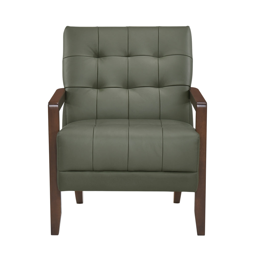 Crafton Accent Chair — Green — front view — 1010GRN-1