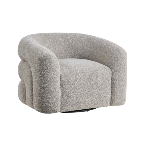 Caldera Boucle Swivel Chair complete front view