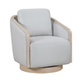 Hugo Textured Fabric Swivel Chair complete front view