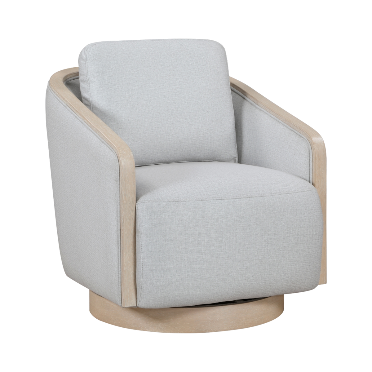 Hugo Textured Fabric Swivel Chair complete front view