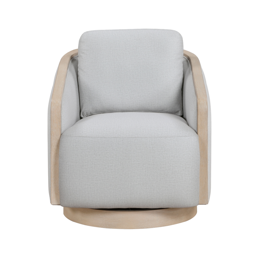 Hugo Textured Fabric Swivel Chair 45 degree view