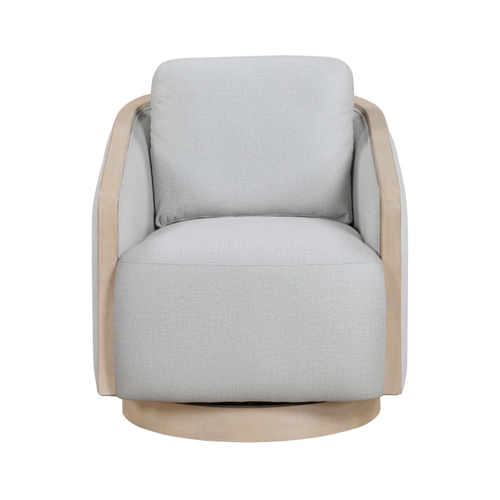 Hugo Textured Fabric Swivel Chair 45 degree view