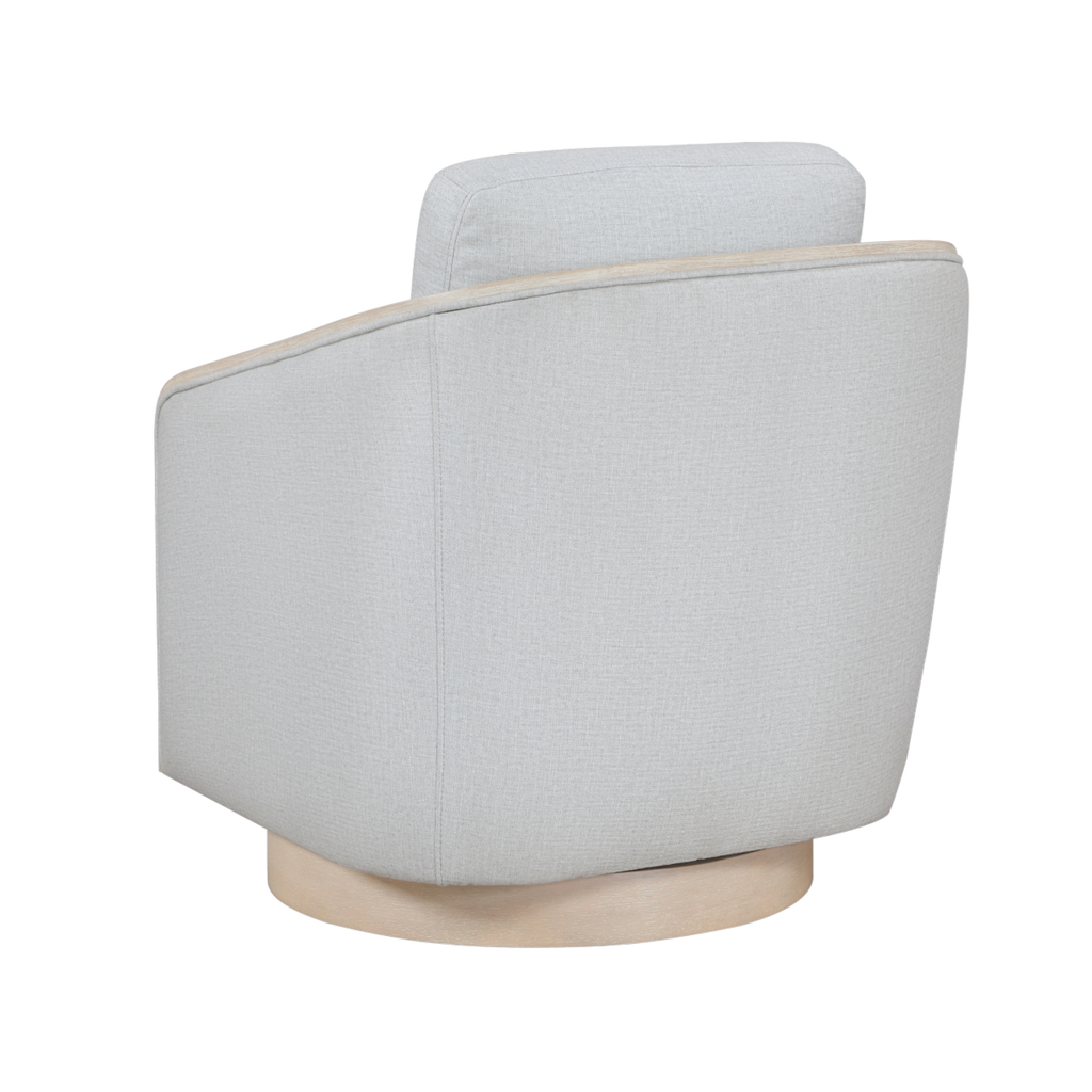 Hugo Textured Fabric Swivel Chair full back view