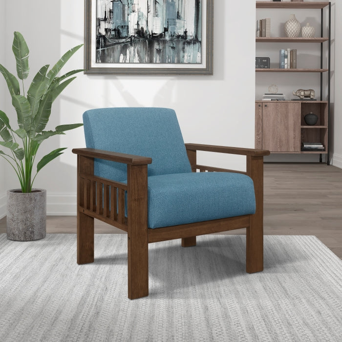 Helena Accent Chair with Storage Arms (1048BU-1)