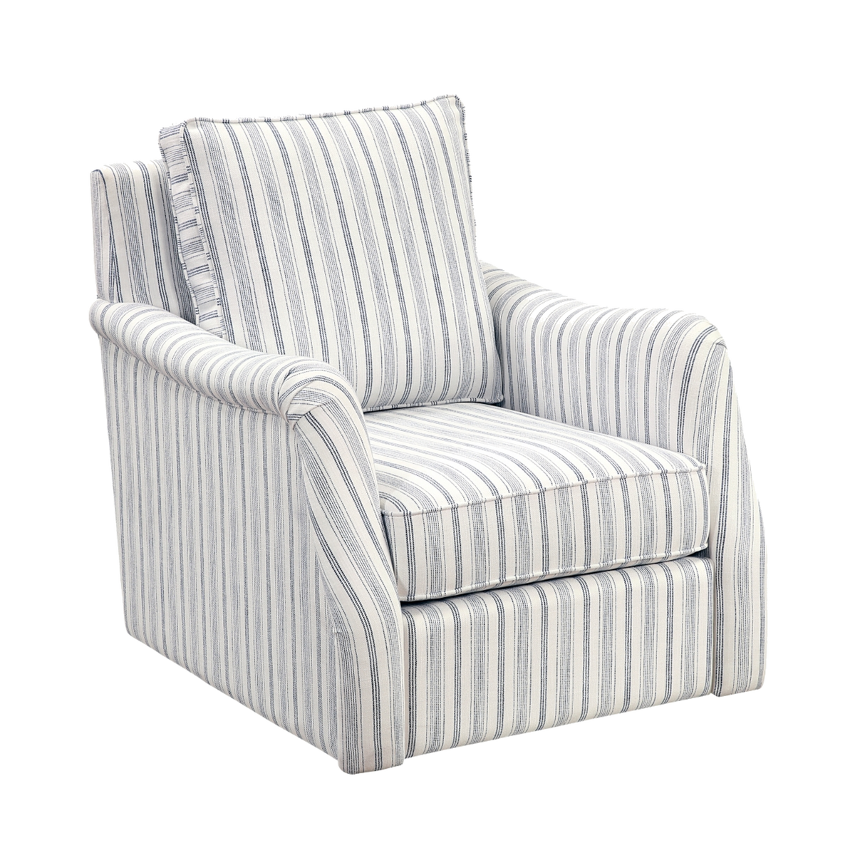 Bowden Textured Fabric Swivel Chair front view