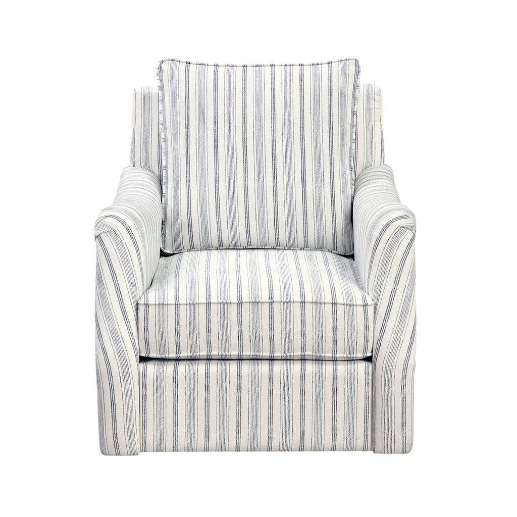 Bowden Textured Fabric Swivel Chair 45 degree view
