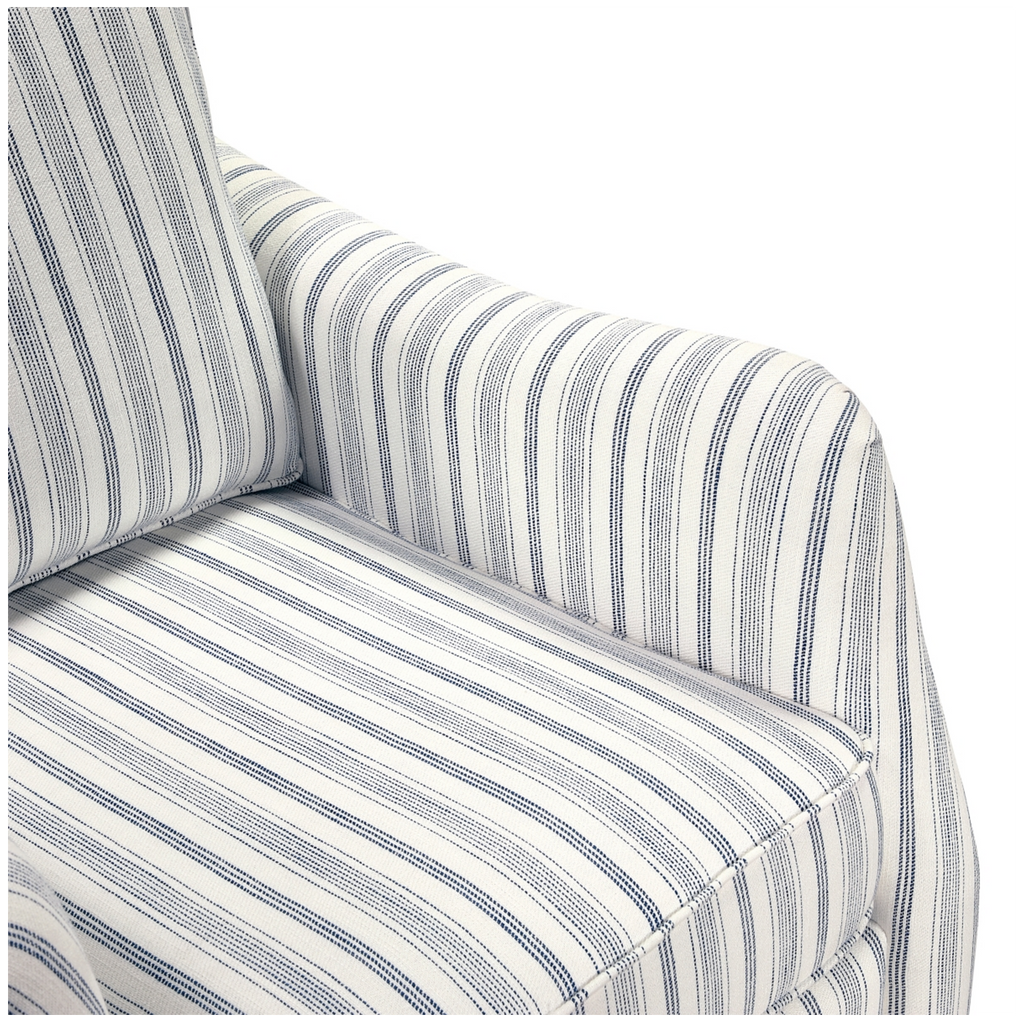 Bowden Textured Fabric Swivel Chair clean detail view