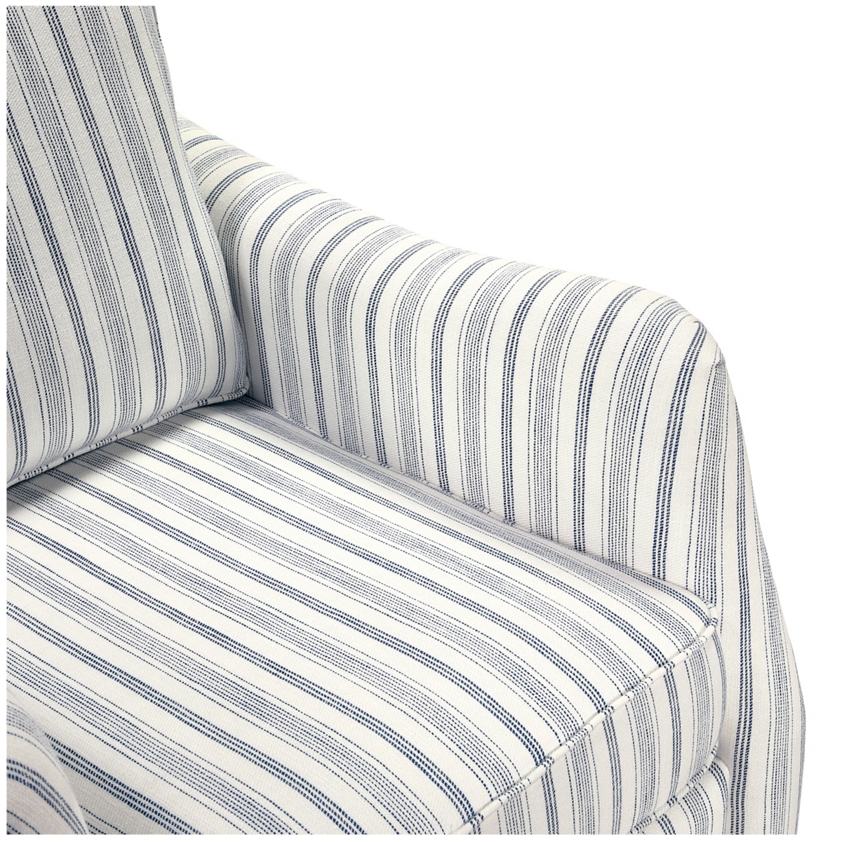 Bowden Textured Fabric Swivel Chair clean detail view