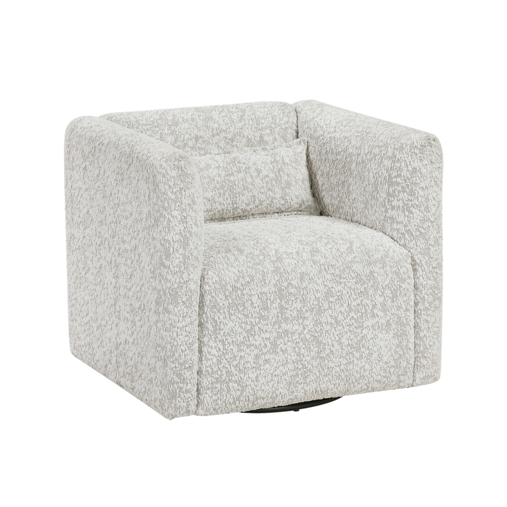 Vienna Jacquard Swivel Chair complete front view