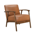Eli Faux Leather Accent Chair front view
