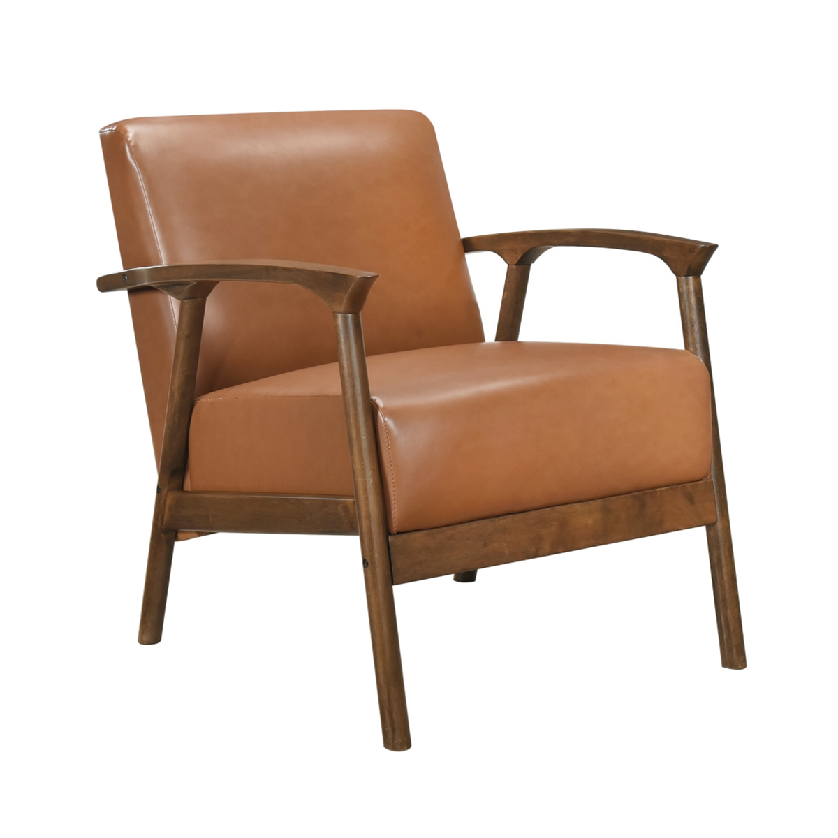 Eli Faux Leather Accent Chair front view
