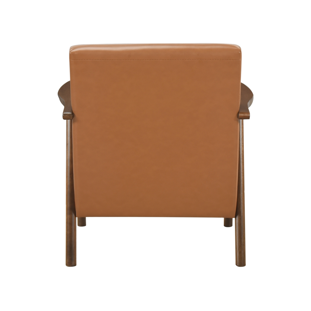 Eli Faux Leather Accent Chair full back view