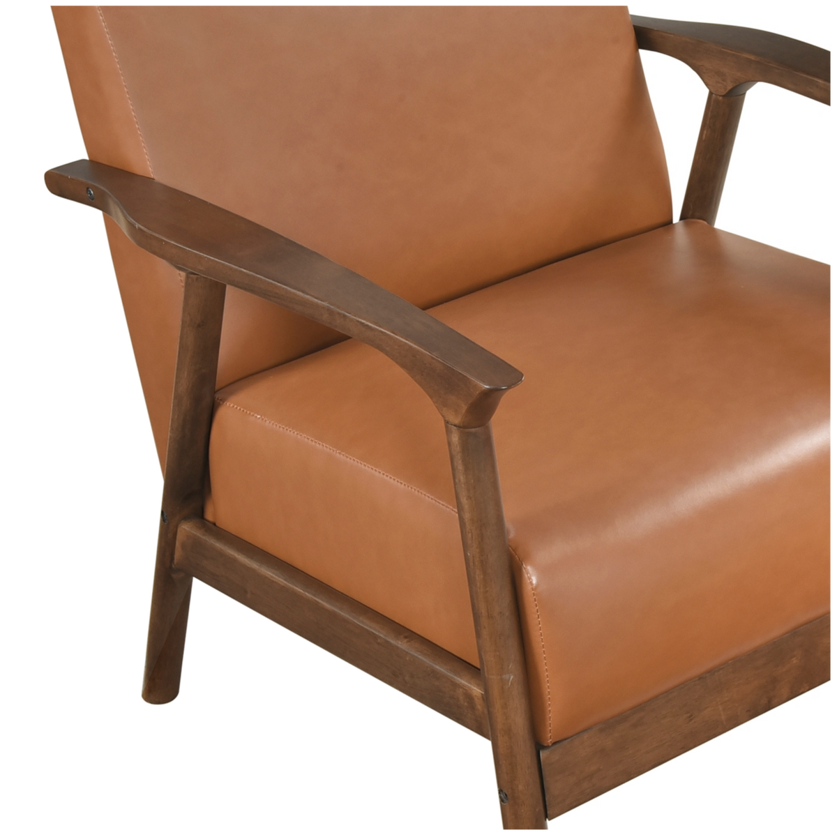 Eli Faux Leather Accent Chair clean detail view