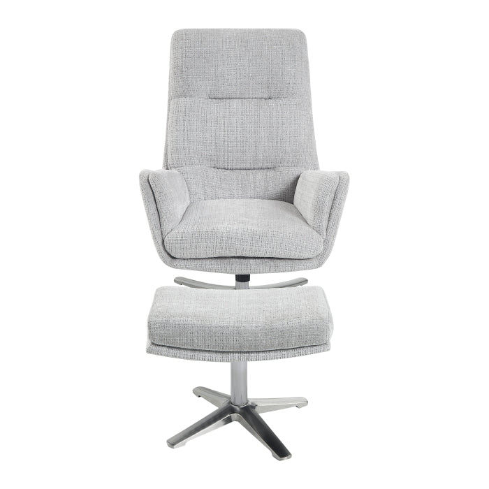 Parker Swivel Chair with Ottoman (1159GY)