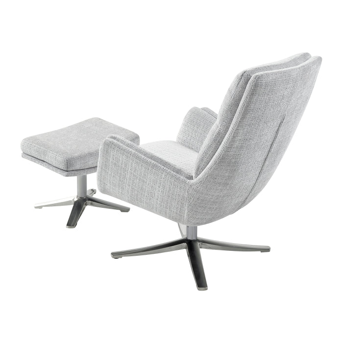 Parker Swivel Chair with Ottoman (1159GY)