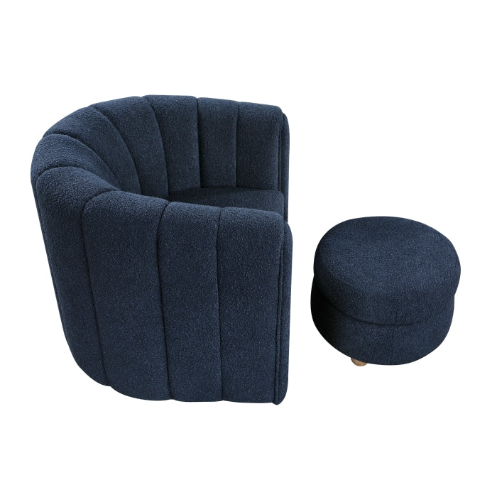Delaney Swivel Chair with Ottoman (1260BU)