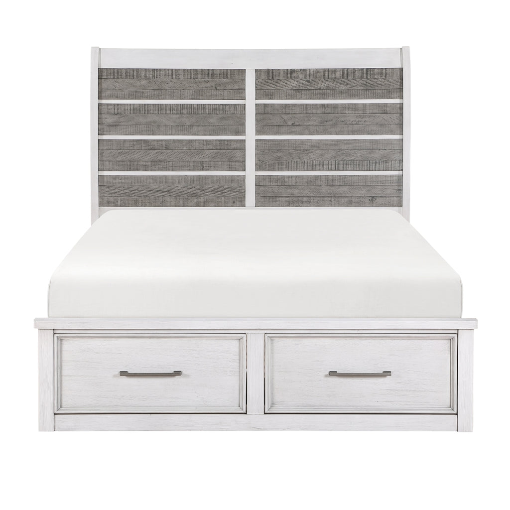 Eastern King Platform Bed with Footboard Storage - Ambrose - product view 1