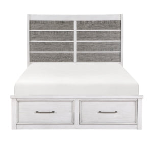 Eastern King Platform Bed with Footboard Storage - Ambrose - front product view