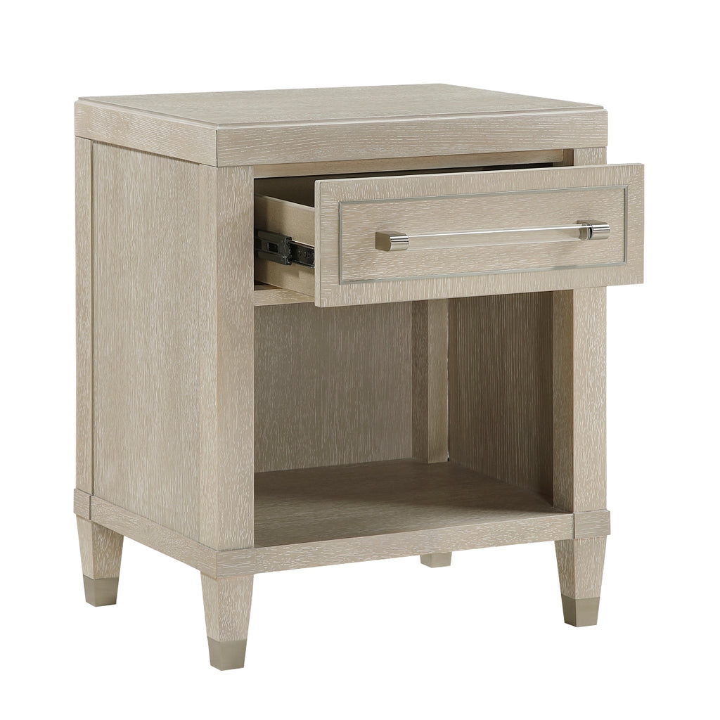 Genoa Night Stand - open drawer view