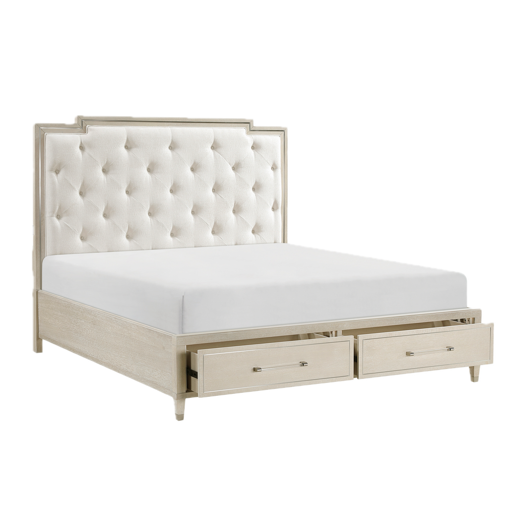 Genoa Platform Bed with Footboard Storage