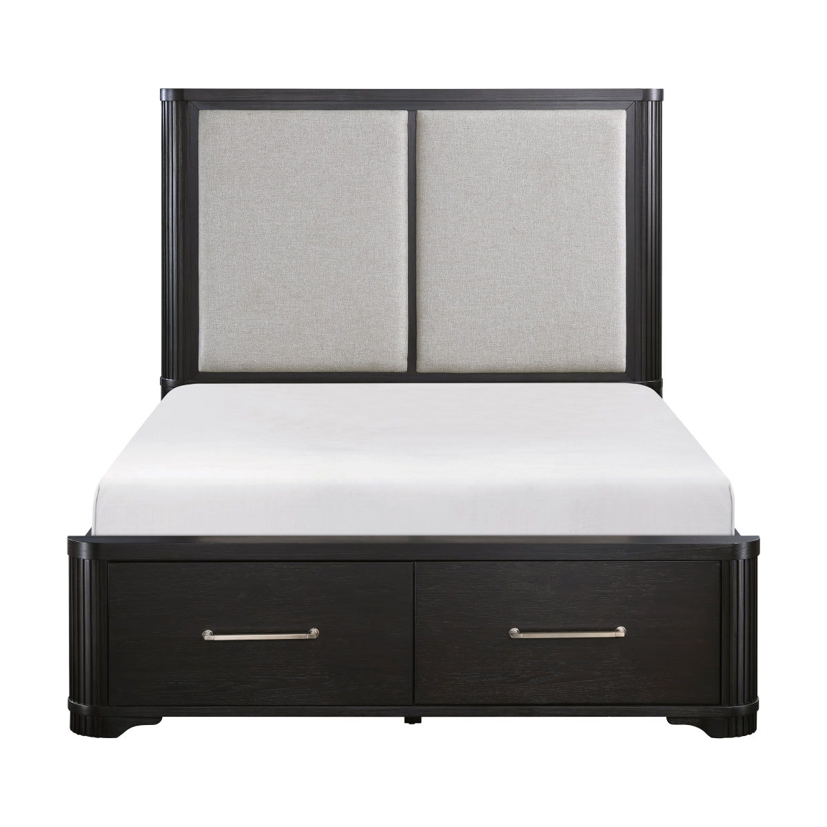 Queen Platform Bed with Footboard Storage - Gilbert - product view 1
