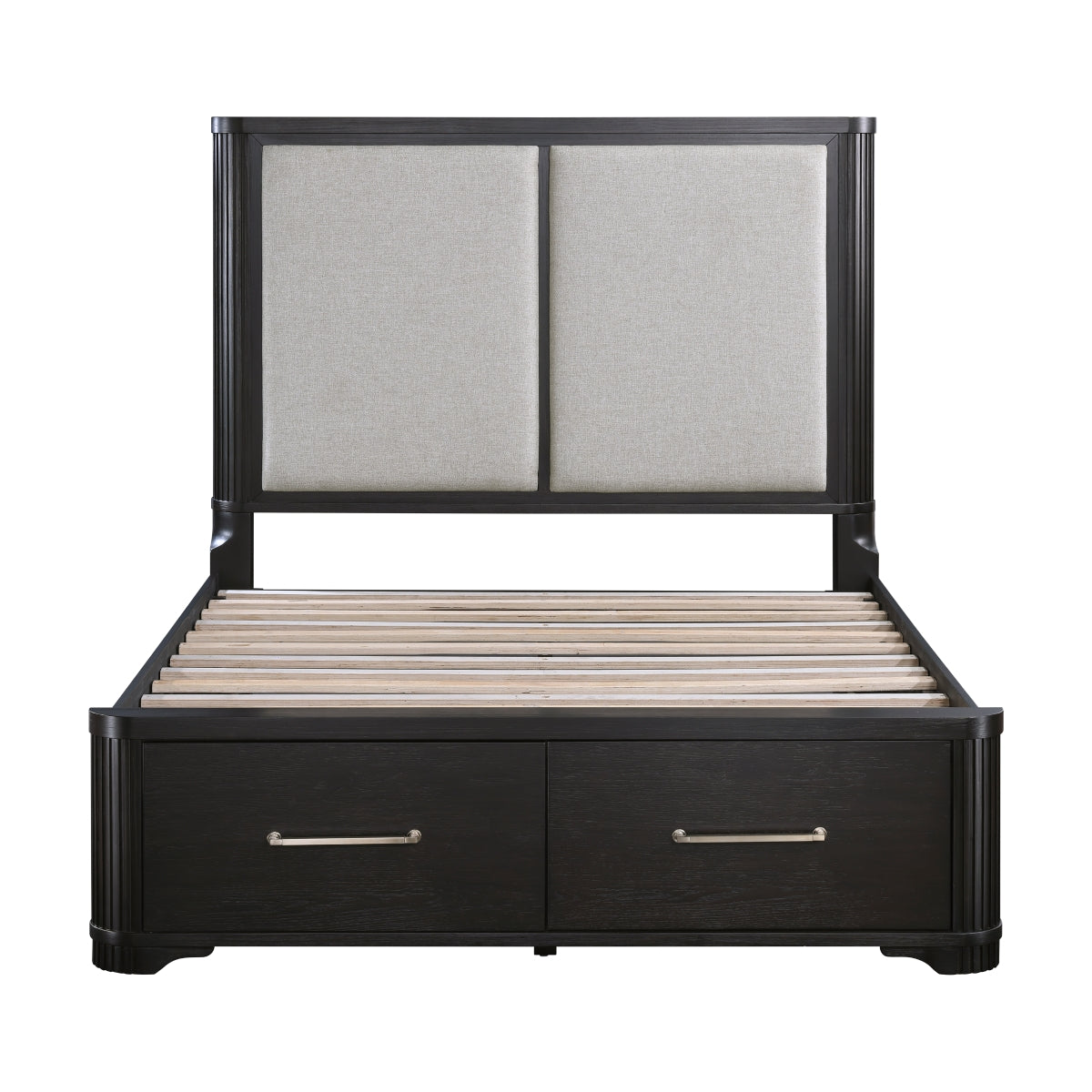 Queen Platform Bed with Footboard Storage - Gilbert - product view 2