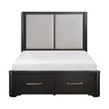 Queen Platform Bed with Footboard Storage - Gilbert - front product view