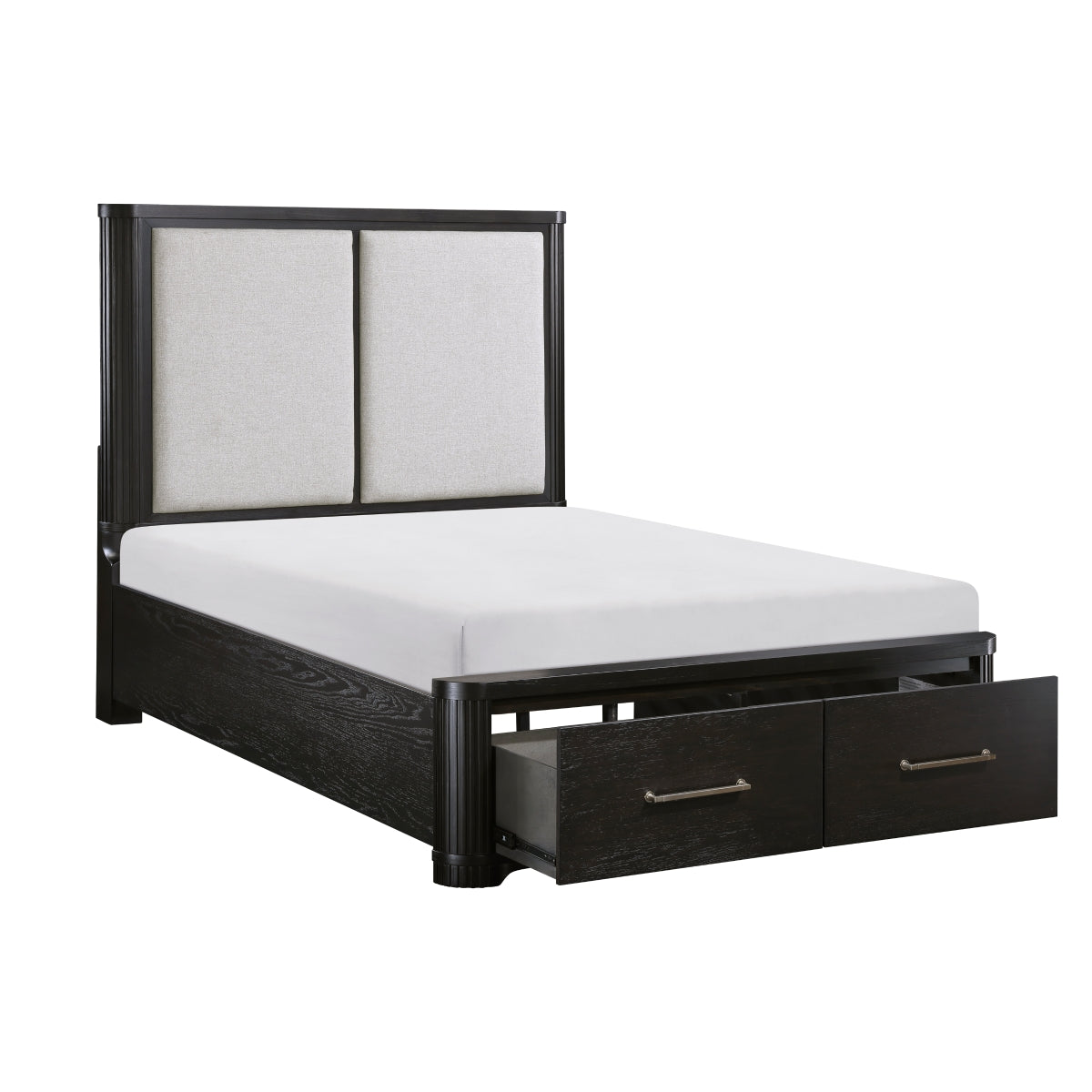 Queen Platform Bed with Footboard Storage - Gilbert - product view 7
