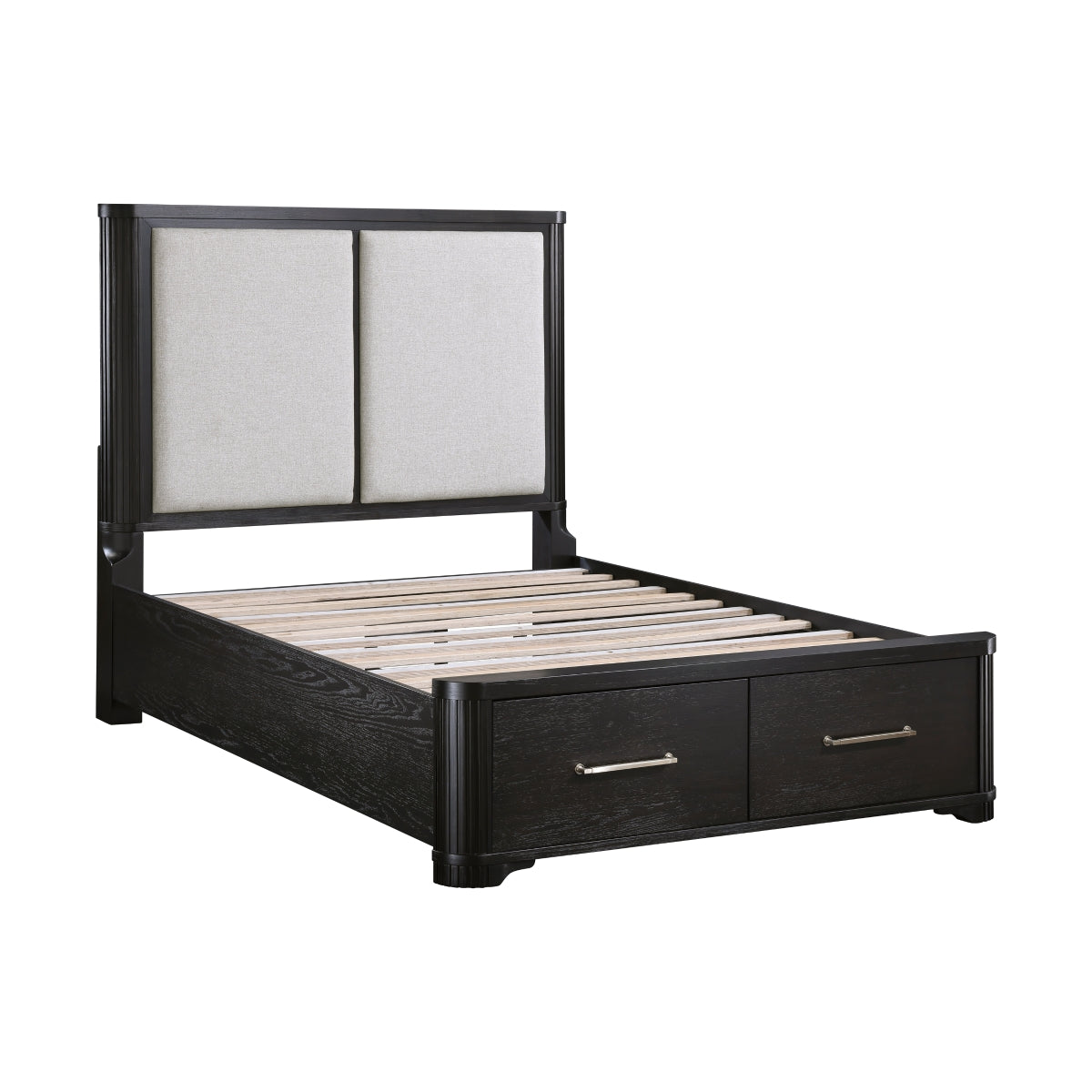Queen Platform Bed with Footboard Storage - Gilbert - product view 4