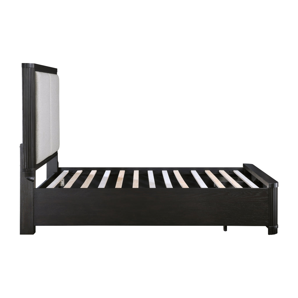 Queen Platform Bed with Footboard Storage - Gilbert - product view 6