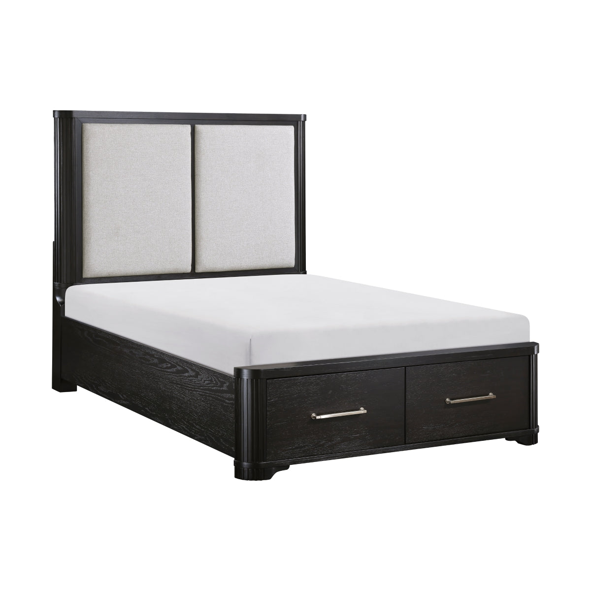 Queen Platform Bed with Footboard Storage - Gilbert - product view 3