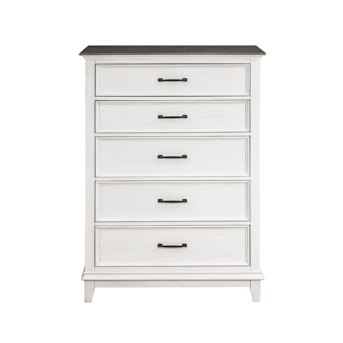 BRM-Chesterton Antique White Dark Brown Chests