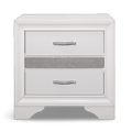 White Luster Night Stand - front view