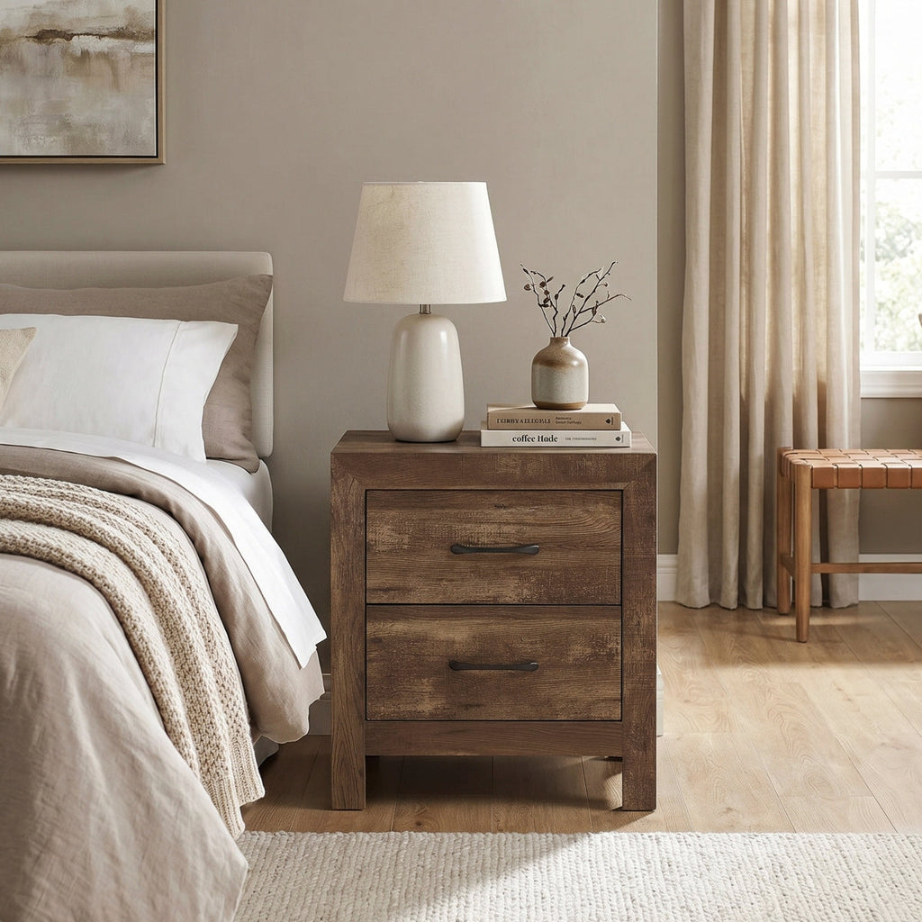 Brown Corbin Night Stand - front view