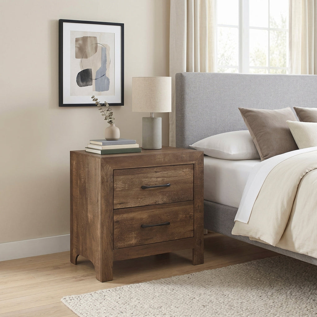 Brown Corbin Night Stand - side view