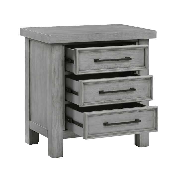 Dark Gray Logandale Night Stand - gallery view 3