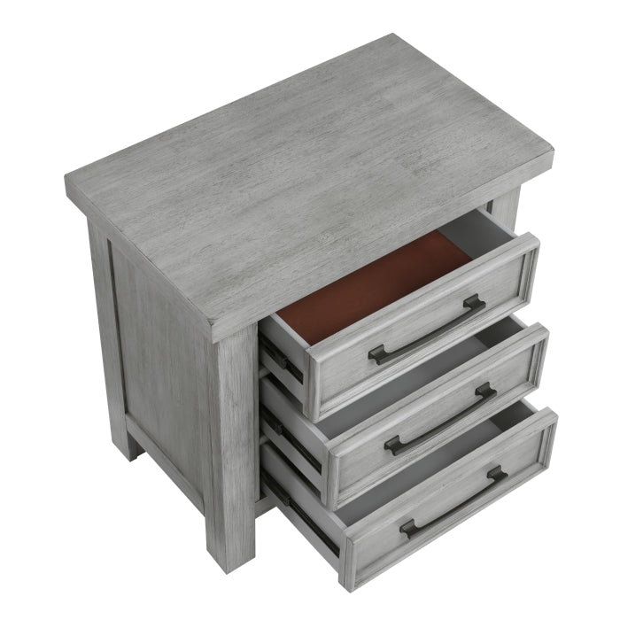 Dark Gray Logandale Night Stand - gallery view 4