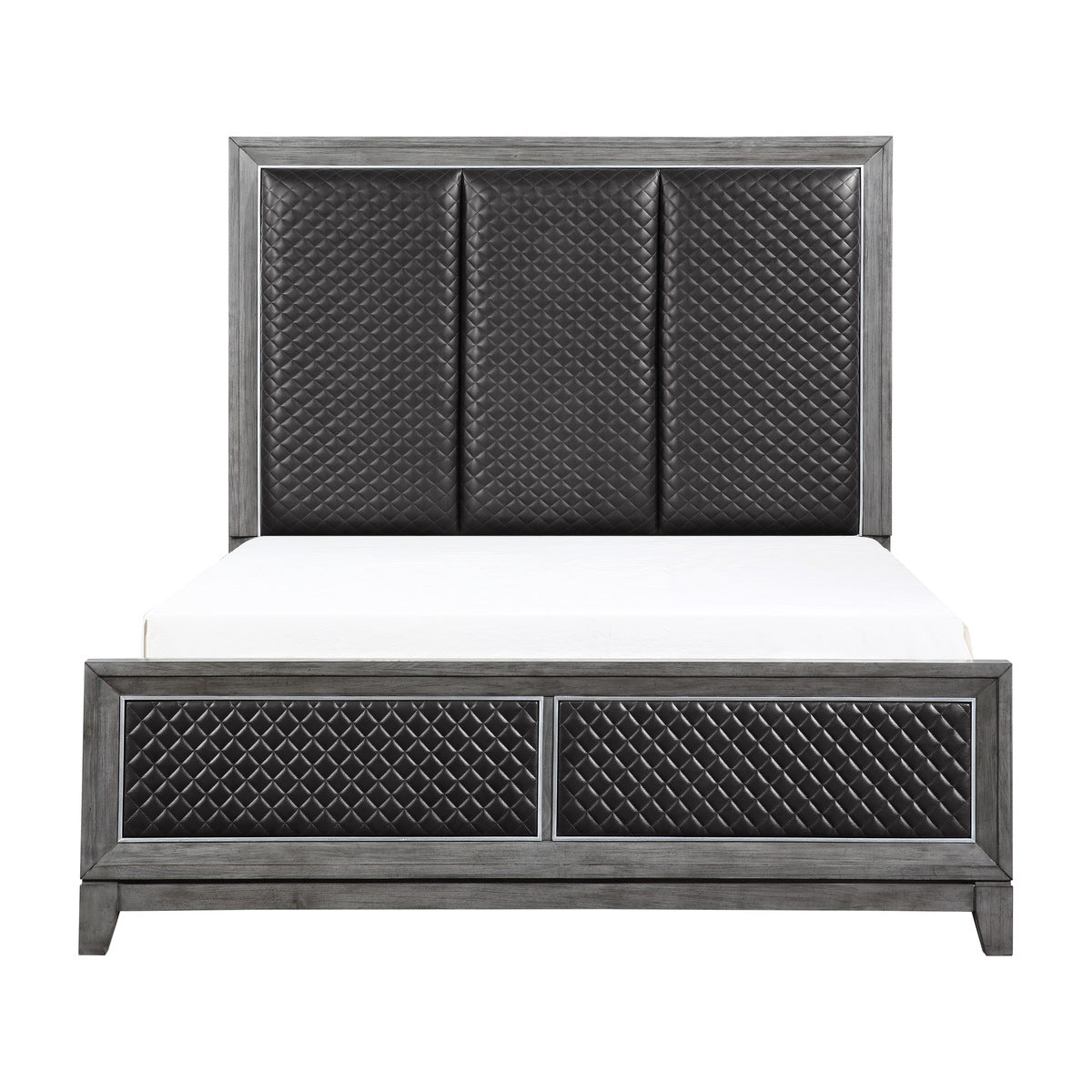 West End Gray Upholstered Bed - HD product view