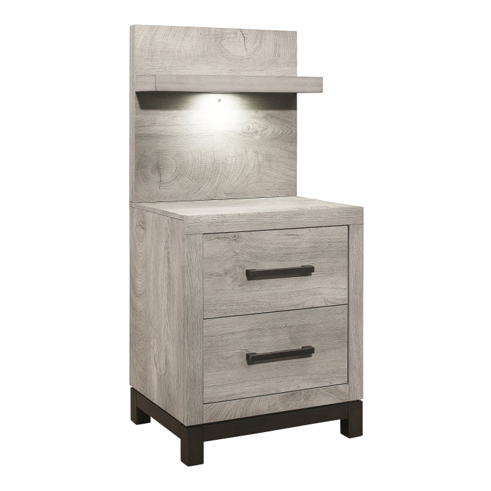 Zephyr Night Stand with Wall Panel (1577-4P*)