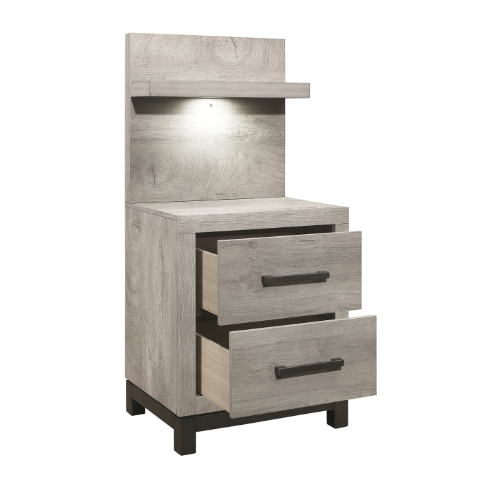 Zephyr Night Stand with Wall Panel (1577-4P*)