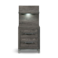 Zephyr Night Stand with Wall Panel (1577DG-4P*)