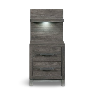 Zephyr Night Stand with Wall Panel (1577DG-4P*)