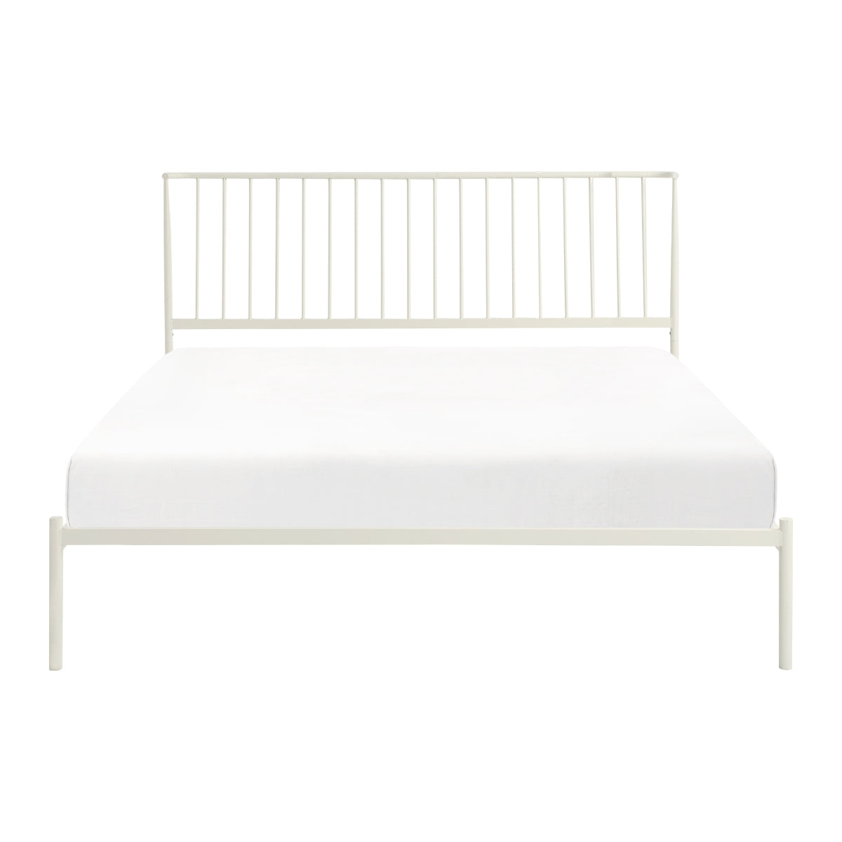Augusta White Metal Platform Bed - HD product view