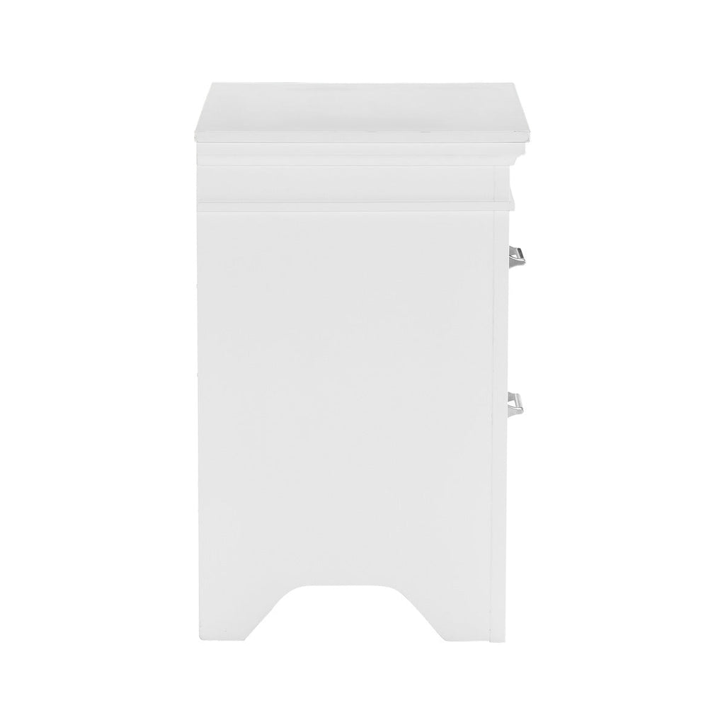 White Blaire Farm Night Stand - side view
