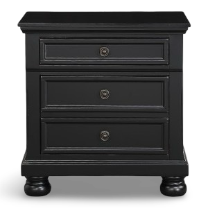 Laurelin Night Stand, Hidden Drawer (1714BK-4) - front view
