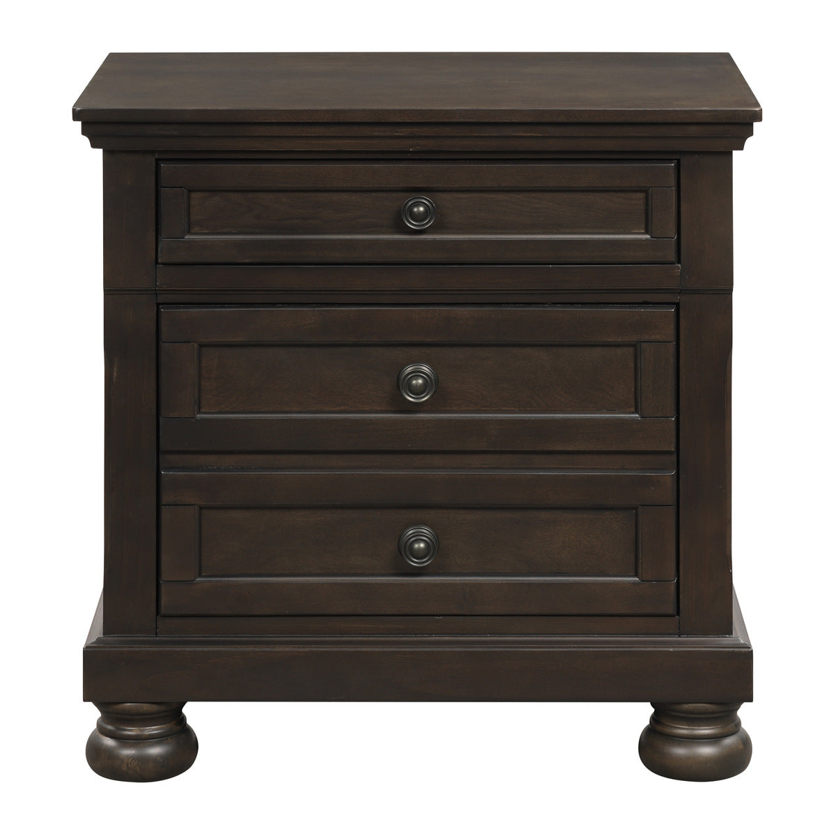 Begonia Night Stand, Hidden Drawer - front view