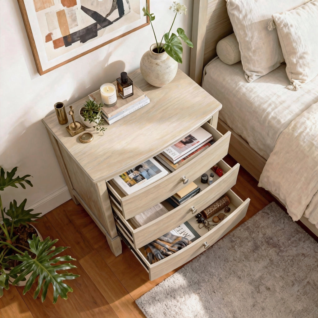 Cotterill Night Stand - open drawer view