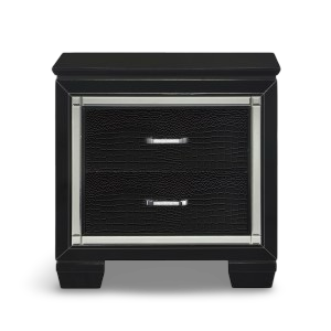 Allura Night Stand, LED Lighting (1916BK-4) - front view
