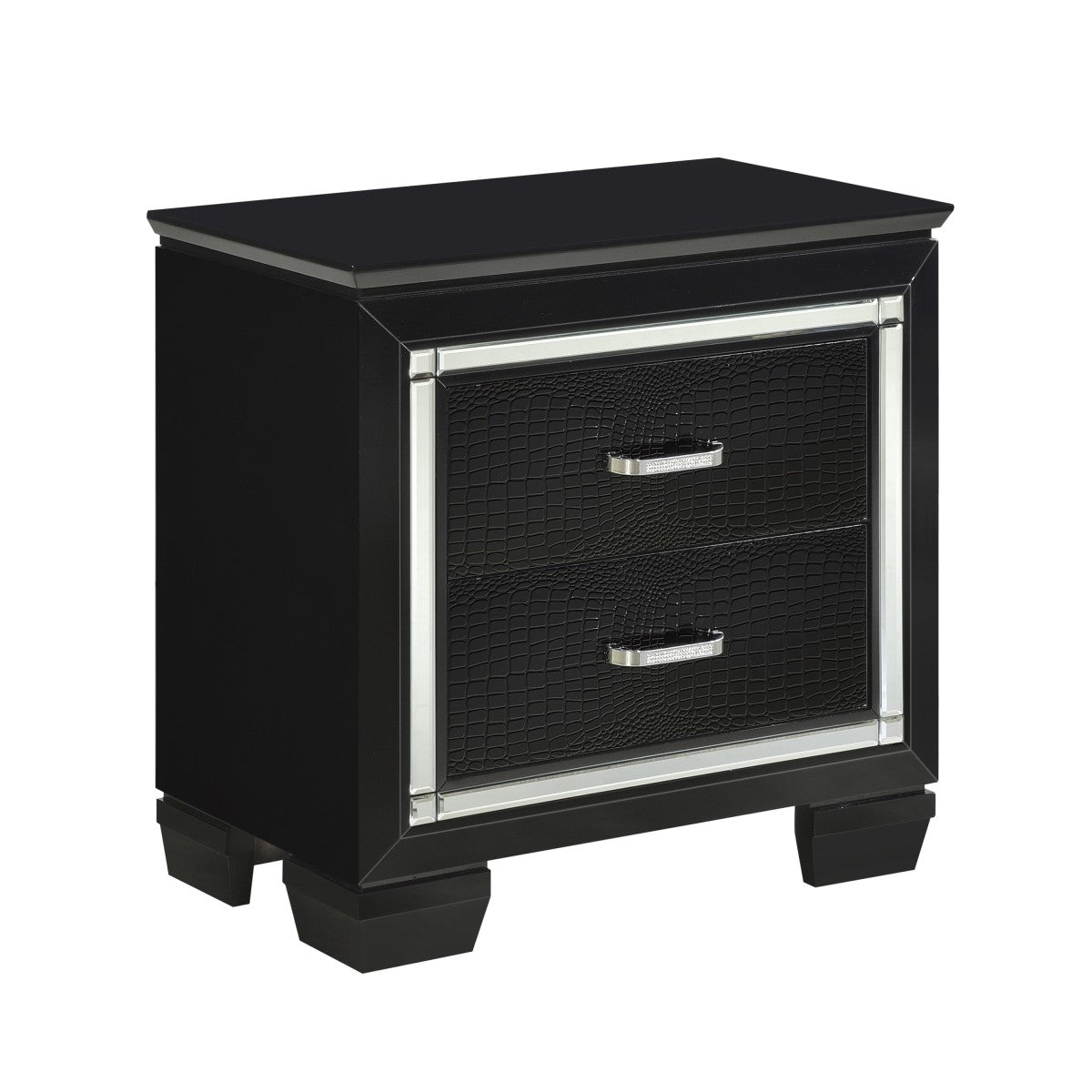 Allura Night Stand, LED Lighting (1916BK-4) - side view