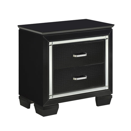 Allura Night Stand, LED Lighting (1916BK-4) - side view